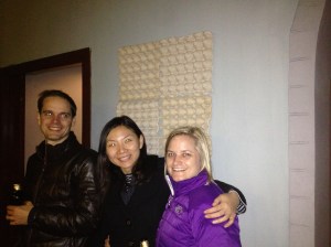 The eggtray decorations (with Isaac, Chong and Bron)