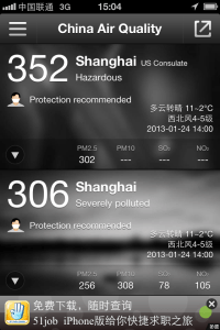 When the local government reading says "Severely polluted", there is no doubt.