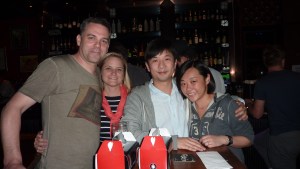 Me, Bron, Danny and Carmen... Happy despite the very dull Liverpool game.