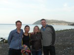 With Isaac and Chong on the beach at Bray